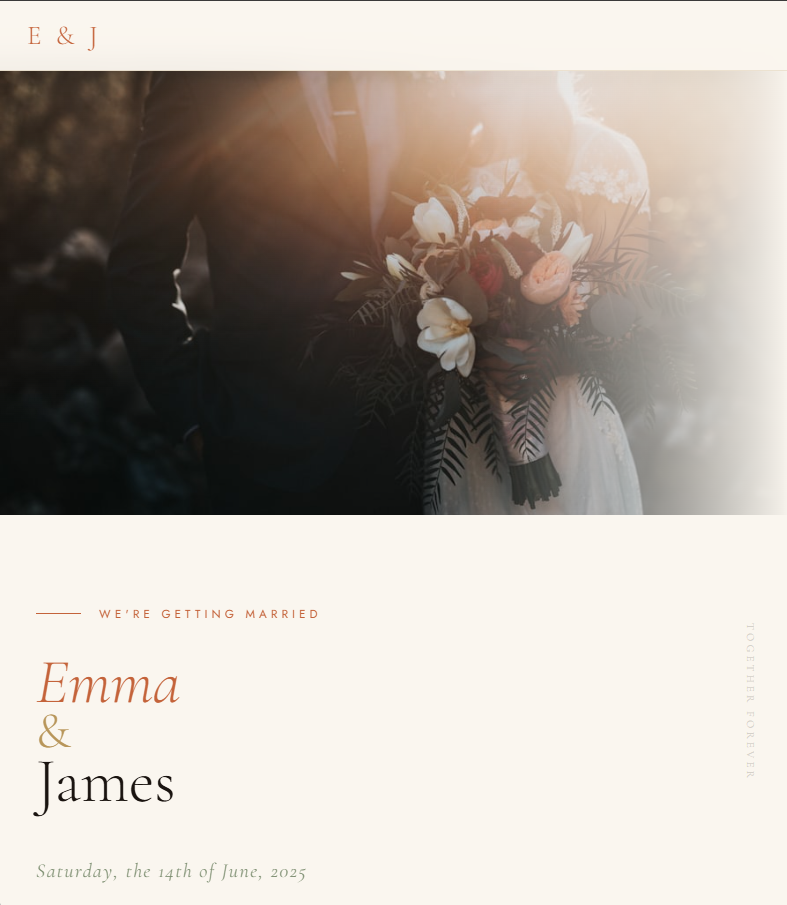 Wedding Website Example 1