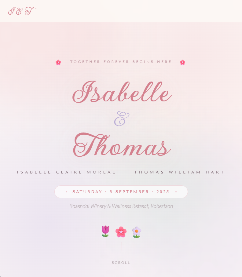 Wedding Website Example 2